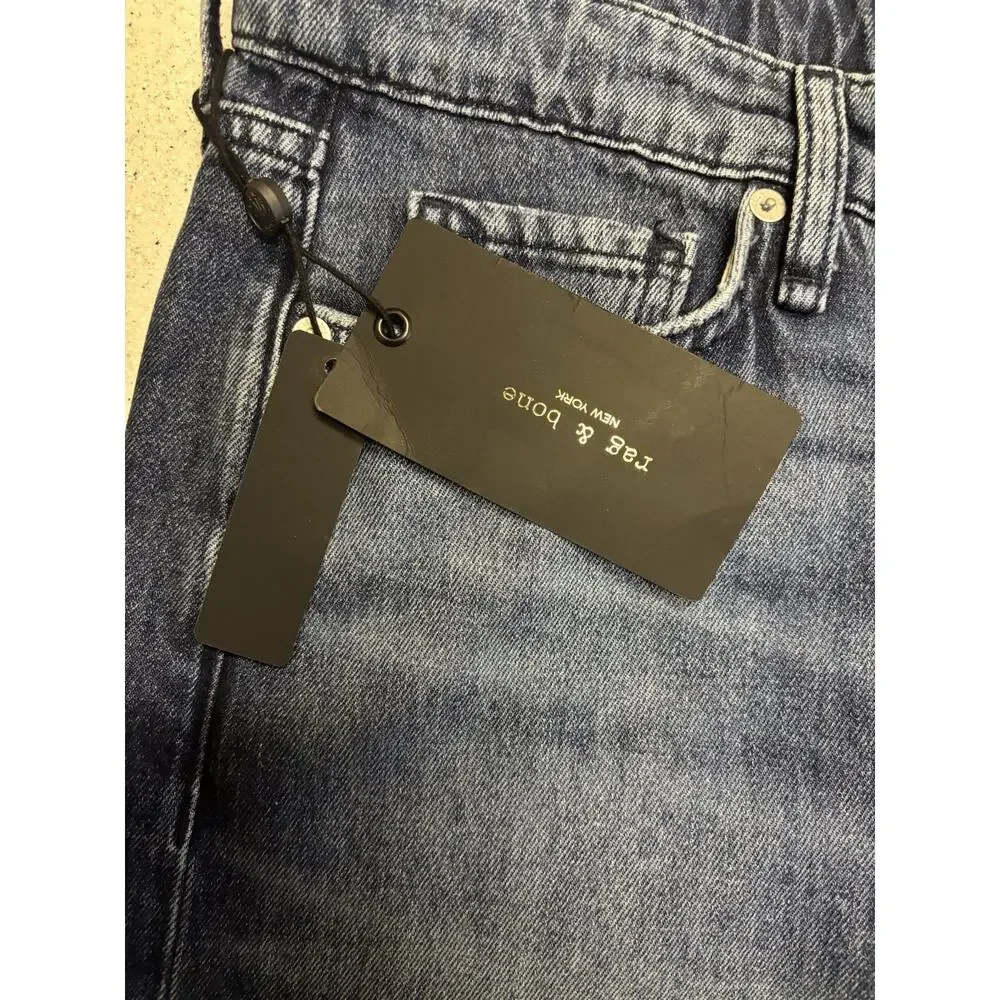 Rag & Bone The Logan Jeans Women Mid-Rise Wide Leg Denim Size 27 New - Picture 9 of 10